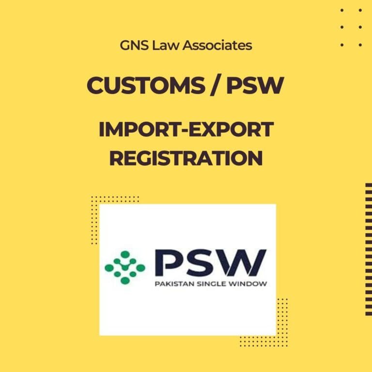 Customs PSW import export registration